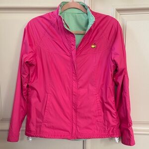Masters Reversible Pink and Green Windbreaker Jacket with Logo